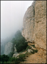 In de mist is het uitzicht helaas beperkt