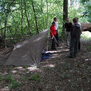 materiaal discussie in het bos